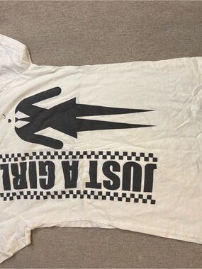 Just A Girl Graphic Short Sleeve Tee - White